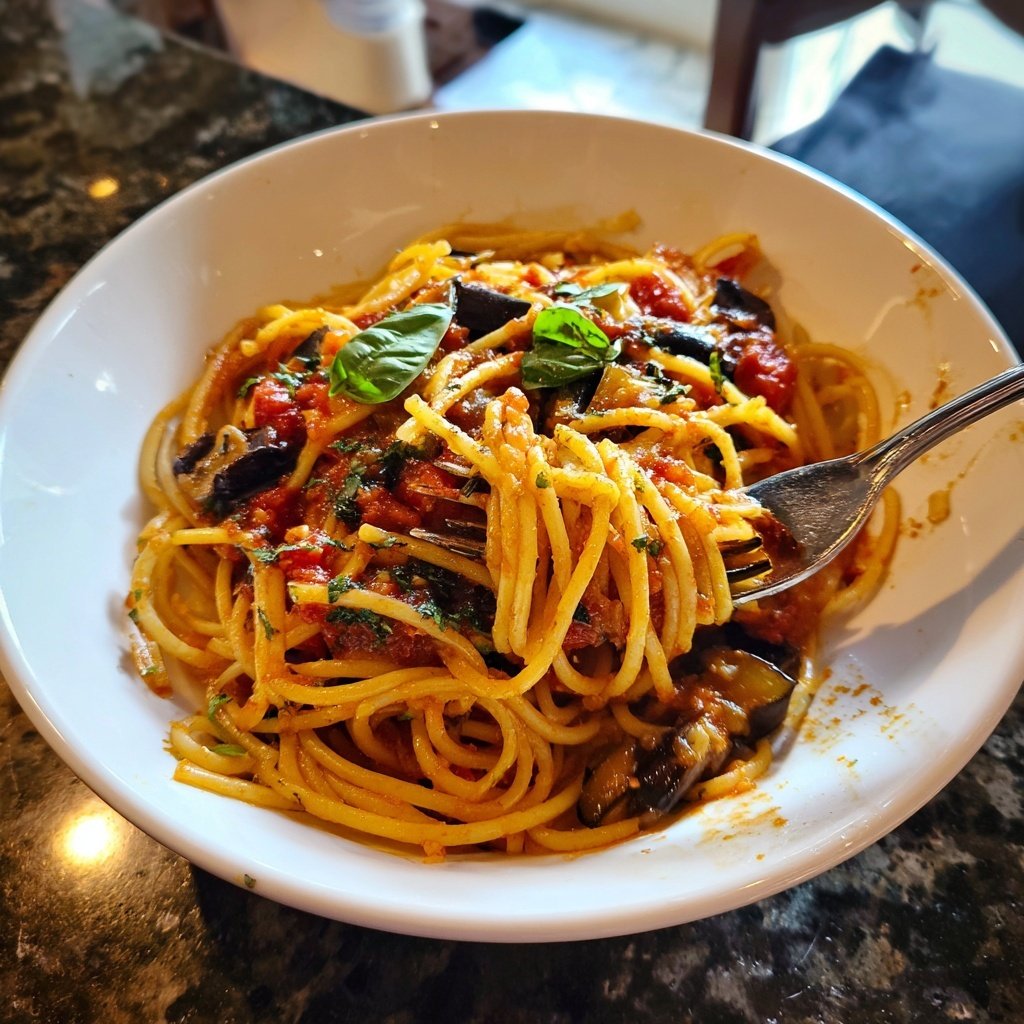 Internationale Küche Italienische Pasta alla Norma