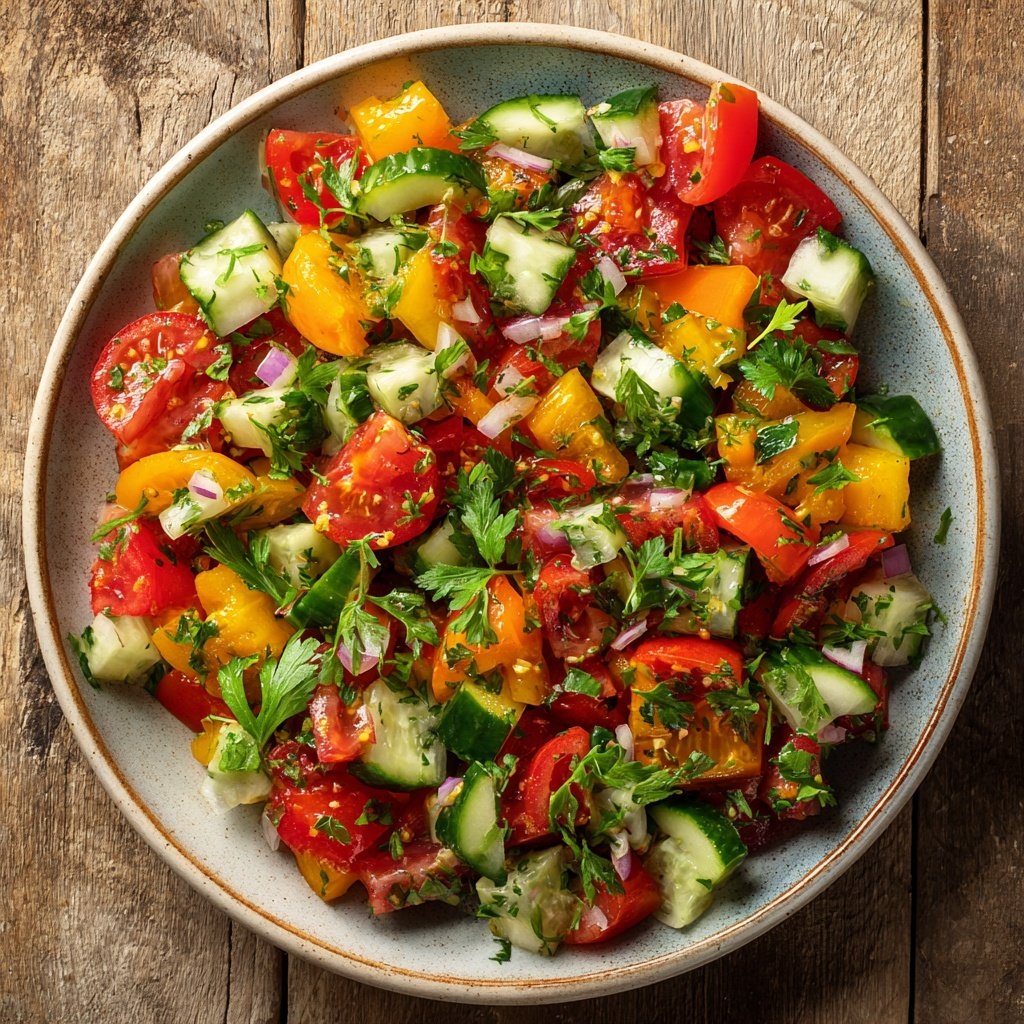 Bunter Salat Zum Grillen Mit Gurke