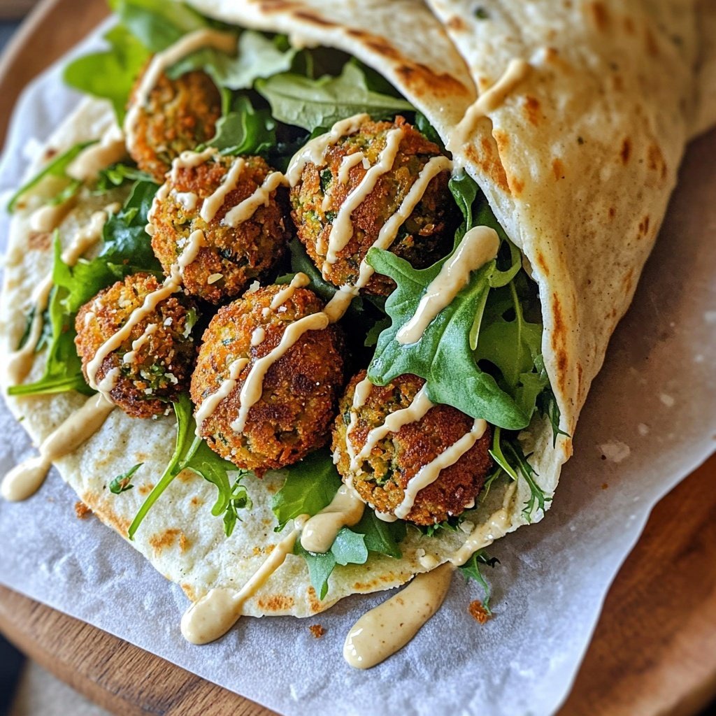 Falafel im Wrap