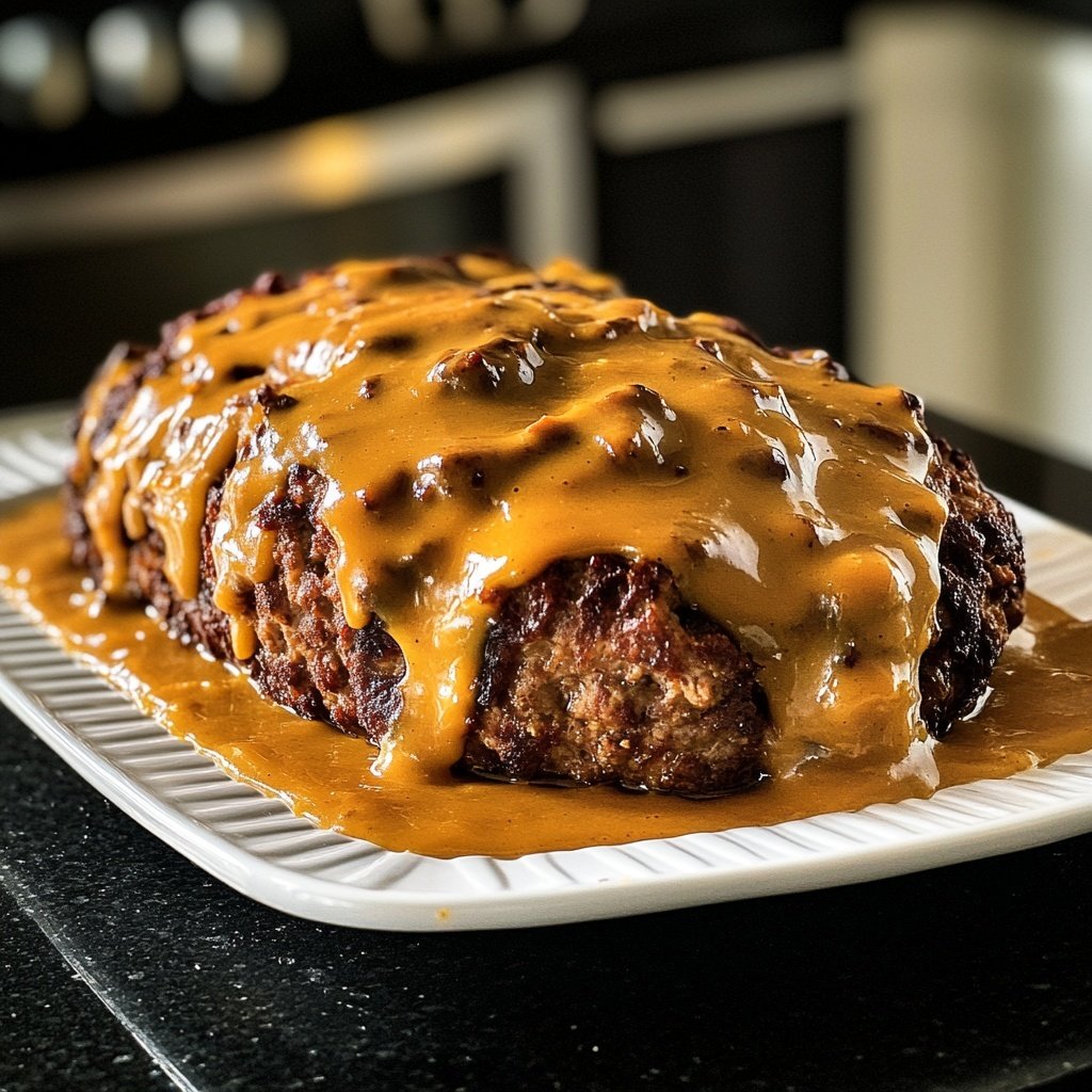 Hackbraten mit Kartoffeln in Sahne