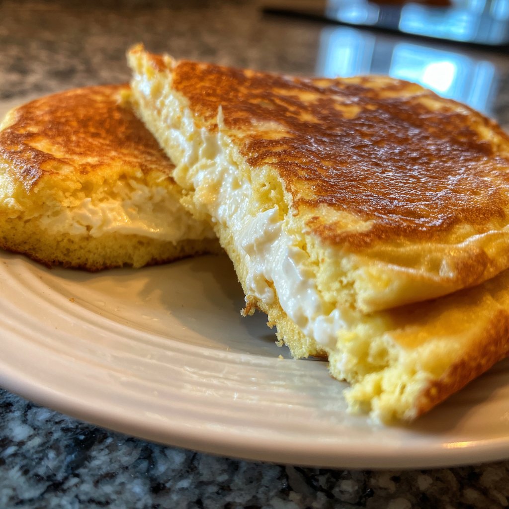 Pfannkuchen mit Vanillequarkfüllung