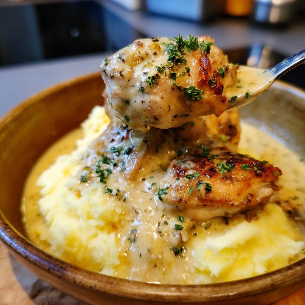 Hausmannskost Cremiges Hähnchen mit Kartoffelpüree
