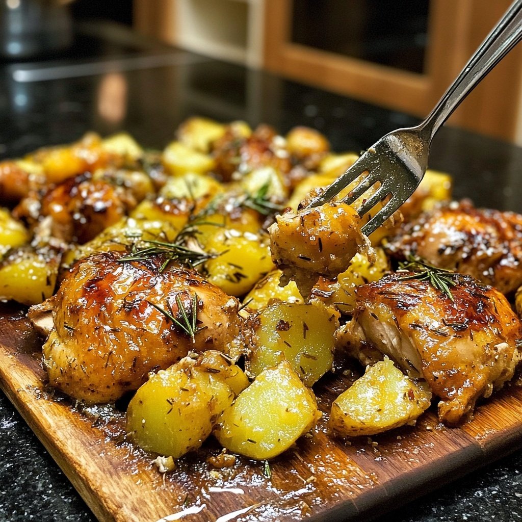 Hähnchen-Rosmarinkartoffel-Blech