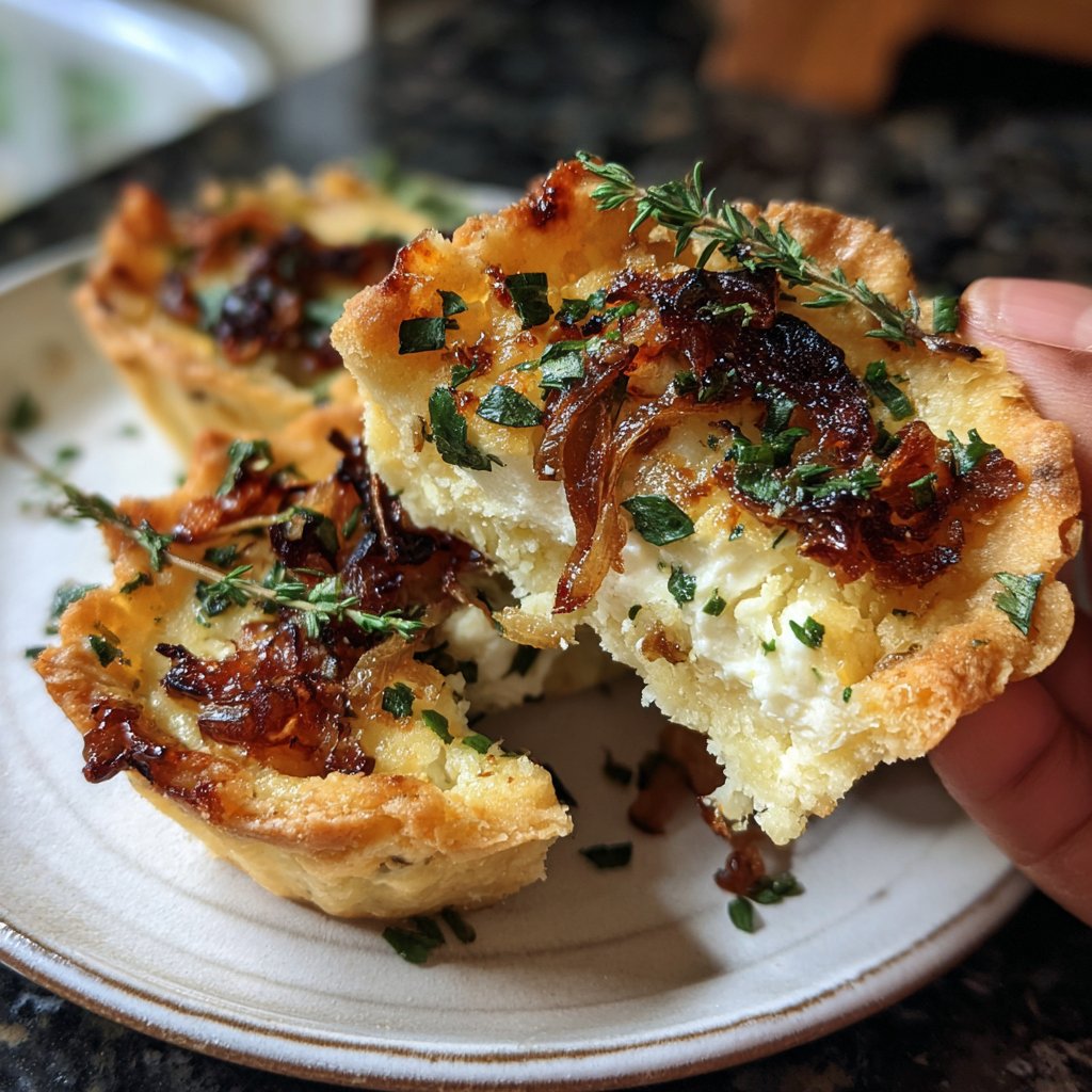 Herzhafte Tartelettes mit Ziegenkäse