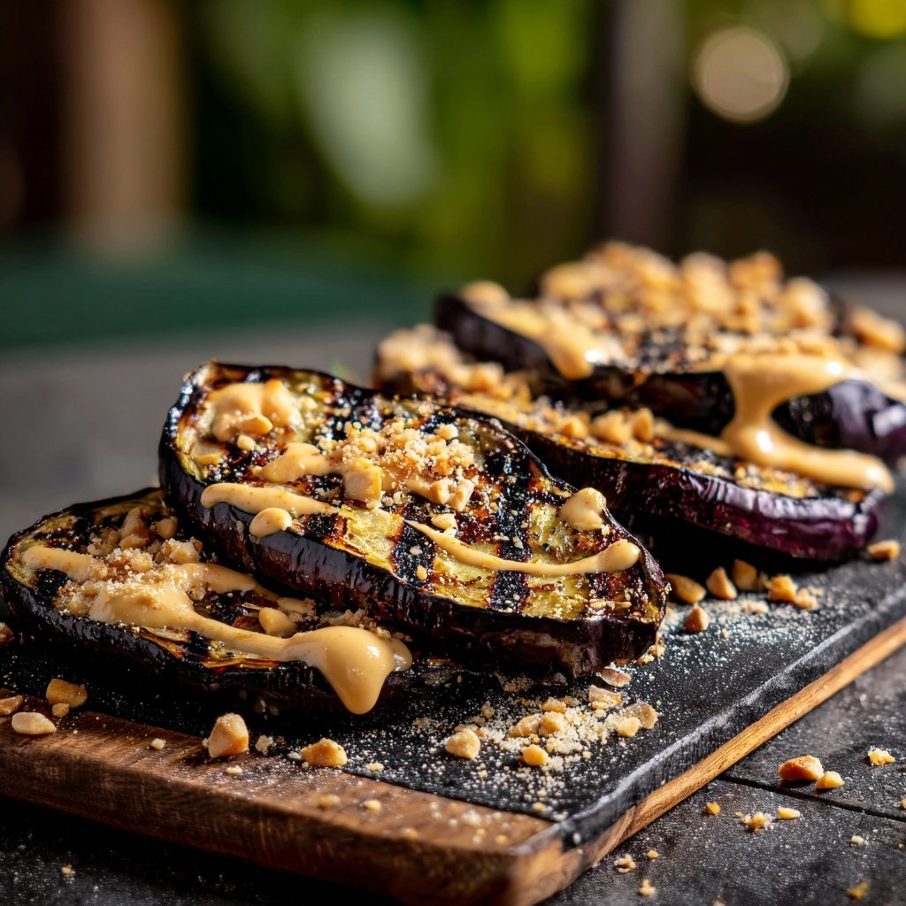 Gegrillte Auberginen Mit Tahini