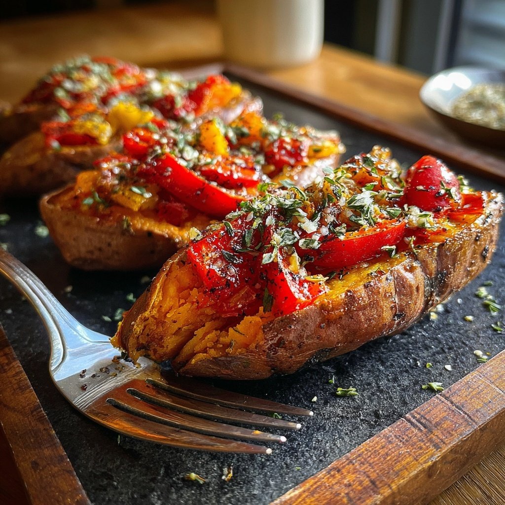 Ofen Süßkartoffeln Mit Paprika