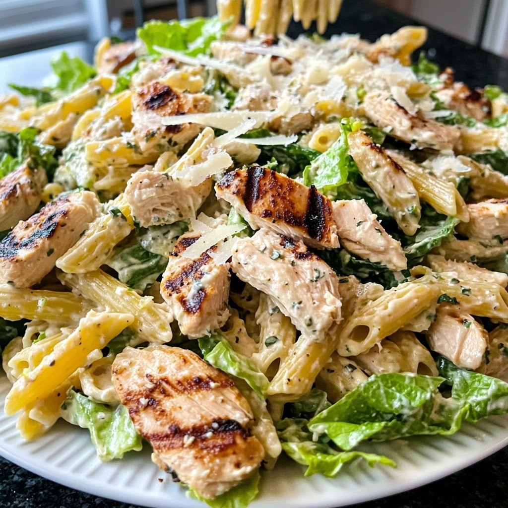 Chicken Caesar Pasta Salat