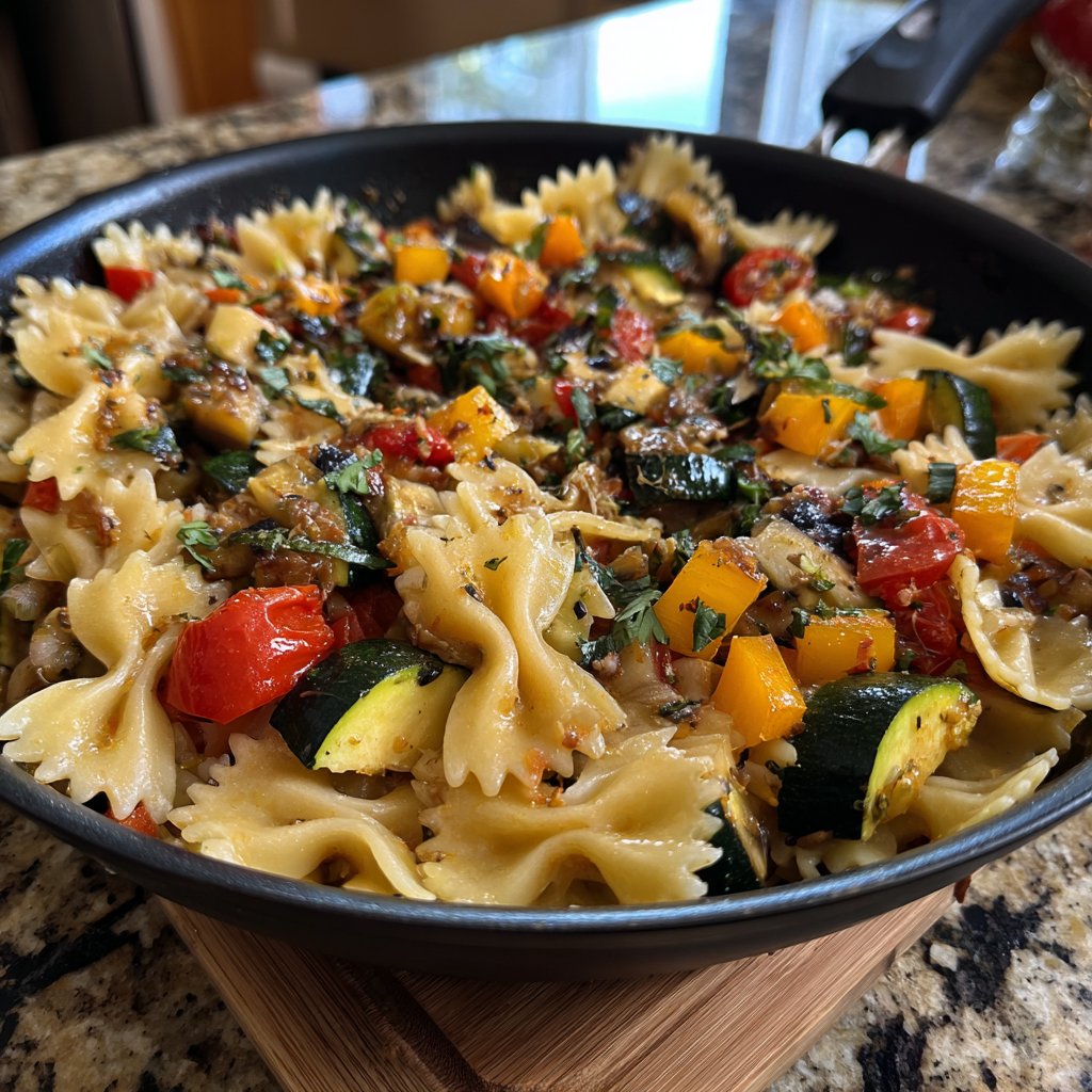 Kalorienarme Nudelpfanne