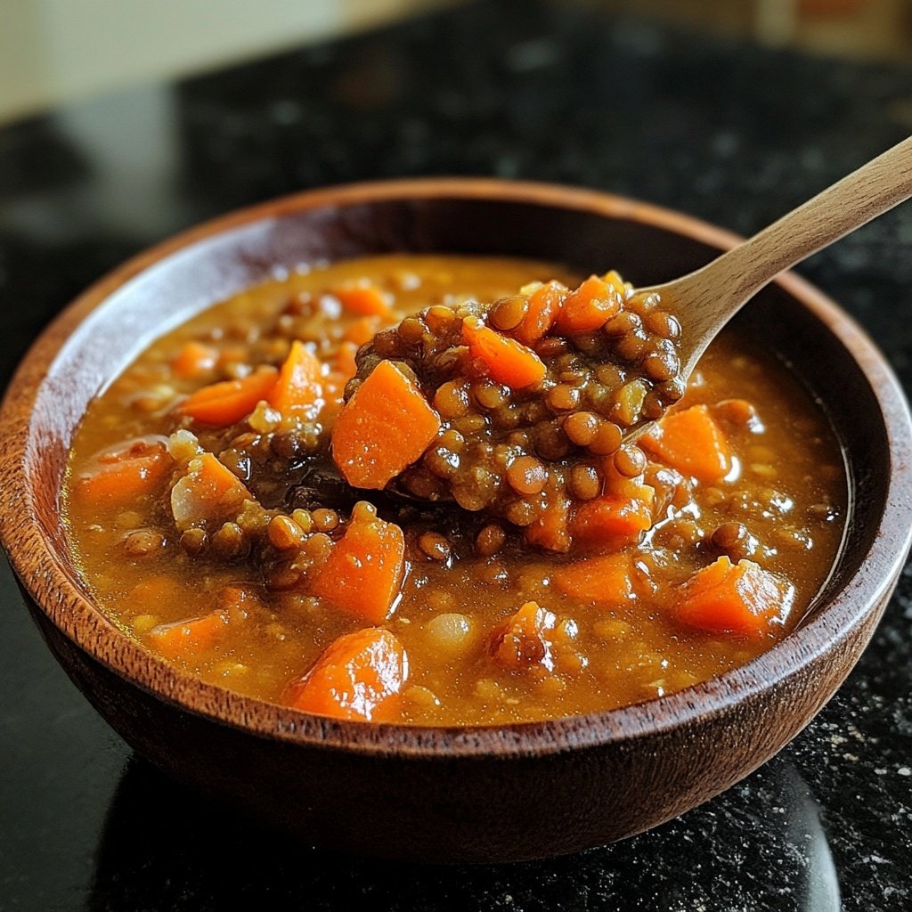 Linsensuppe mit Karotten