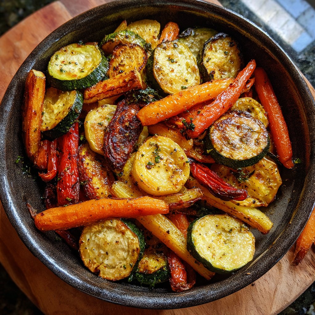 Abendessen mit Ofengemüse